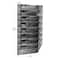 Mind Reader Wall File Organizer, 8 Pocket Hanging Document Rack, Office Wall Mount, Metal Mesh, Black